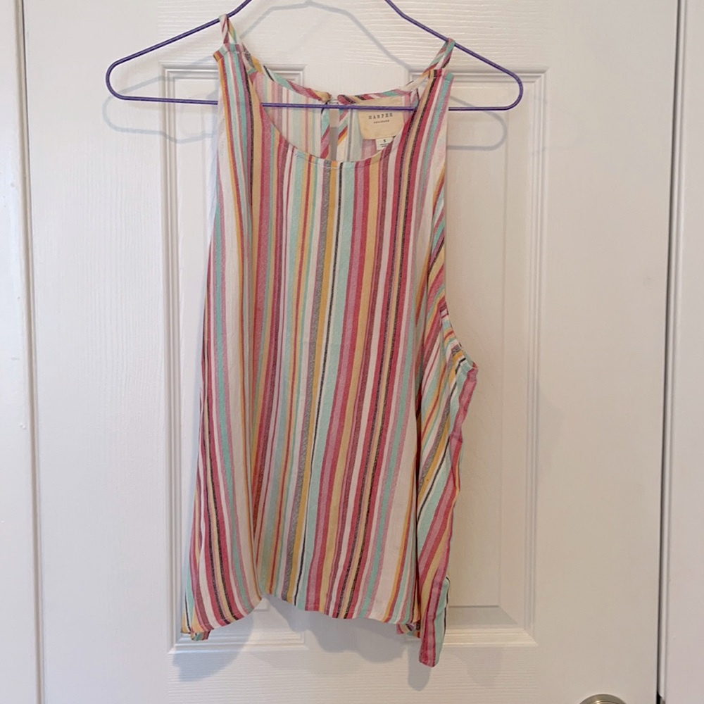 Colored striped tank top!!